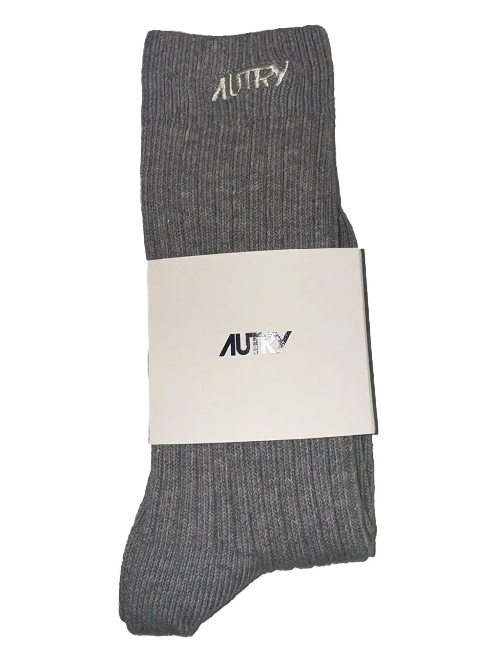 Вышитые носки из хлопковой смеси AUTRY, серый 
Вышитые носки из хлопковой смеси AUTRY, серый