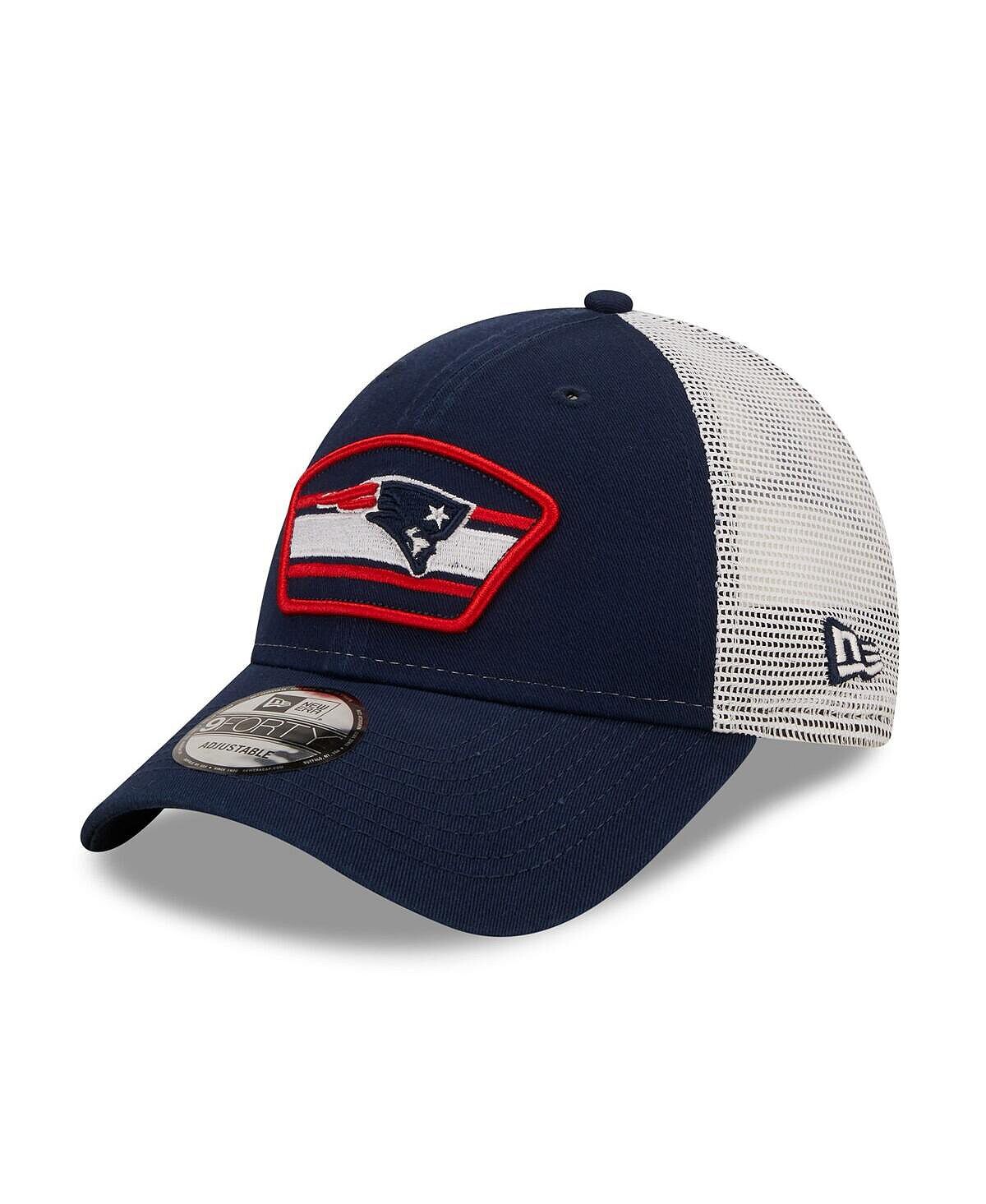 Мужская темно-синяя, белая кепка New England Patriots с нашивкой-логотипом Trucker 9FORTY Snapback New Era
Мужская темно-синяя, белая кепка New England Patriots с нашивкой-логотипом Trucker 9FORTY Snapback New Era