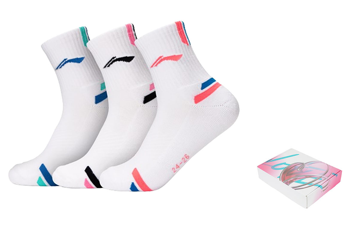 LINING Носки до середины икры Unisex 3 пары White Pink White Black White Blue
LINING Носки до середины икры Unisex 3 пары White Pink White Black White Blue