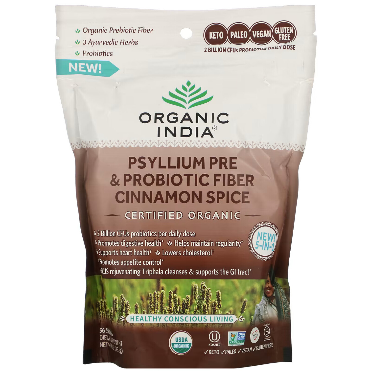Organic India, Пребиотическая клетчатка и пробиотическая клетчатка подорожника, корица, 283 г (10 унций)
Organic India, Пребиотическая клетчатка и пробиотическая клетчатка подорожника, корица, 283 г (10 унций)