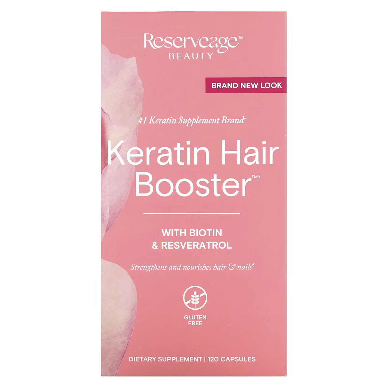 ReserveAge Nutrition, Keratin Hair Booster с биотином и ресвератролом, 120 капсул
ReserveAge Nutrition, Keratin Hair Booster с биотином и ресвератролом, 120 капсул