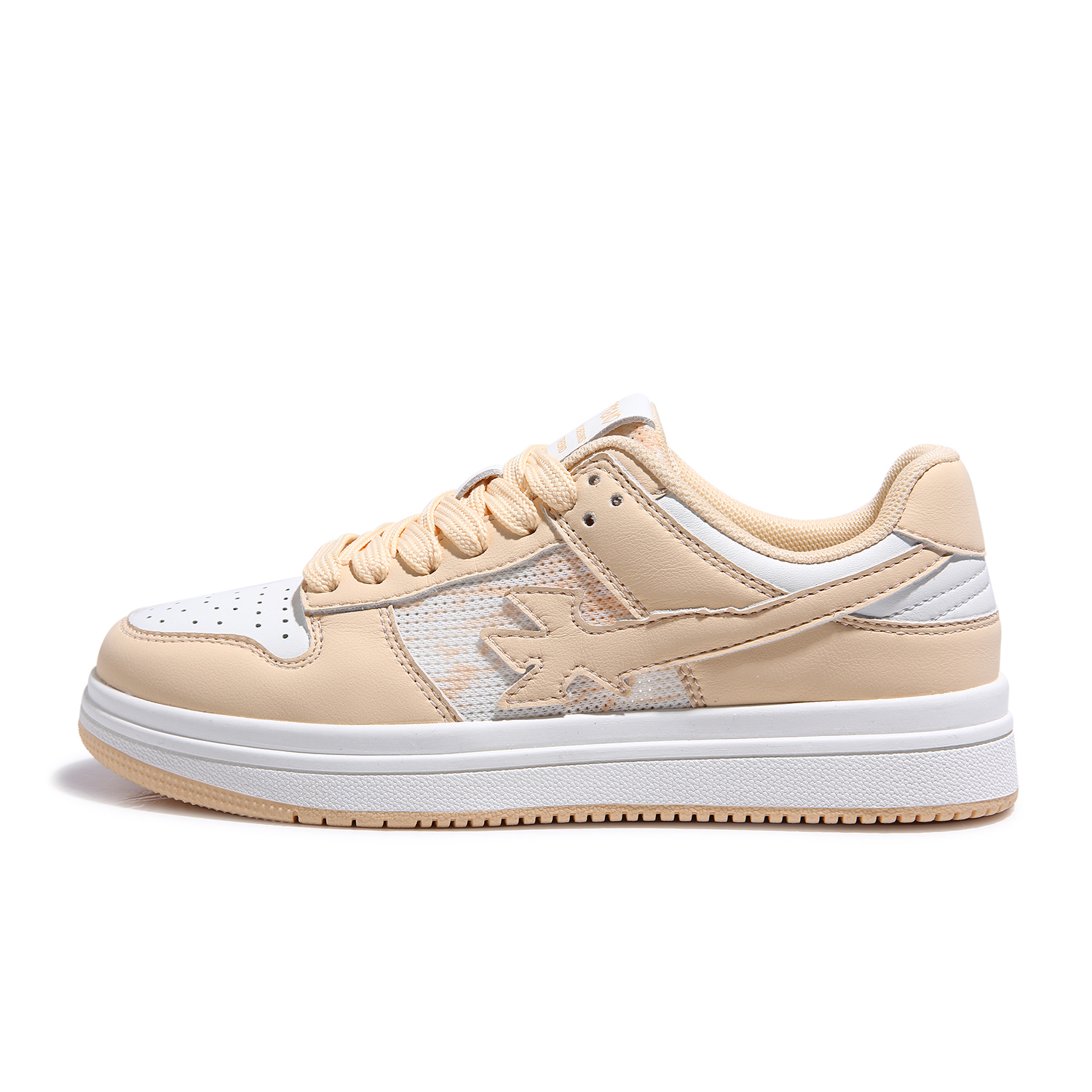 KFT Унисекс низкие скейтерские кроссовки бело-абрикосовые с увеличенной высотой, устойчивые к истиранию, дышащие и противоскользящие, цвет White Apricot
KFT Унисекс низкие скейтерские кроссовки бело-абрикосовые с увеличенной высотой, устойчивые к истиранию, дышащие и противоскользящие, цвет White Apricot