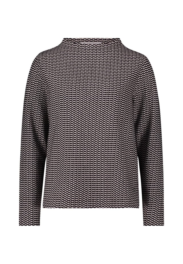 Повседневная рубашка с волнообразной структурой Betty & Co, черный 
Повседневная рубашка с волнообразной структурой Betty & Co, черный