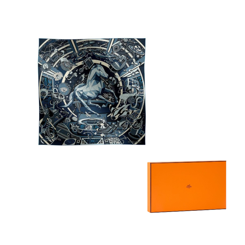 HERMES Шарф Faubourg Of Dreams вязаный мужской синий
HERMES Шарф Faubourg Of Dreams вязаный мужской синий