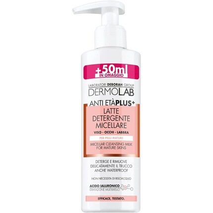 Dermolab Мицеллярное очищающее молочко Anti-Aging Plus для лица, глаз и губ с гиалуроновой кислотой 250мл
Dermolab Мицеллярное очищающее молочко Anti-Aging Plus для лица, глаз и губ с гиалуроновой кислотой 250мл