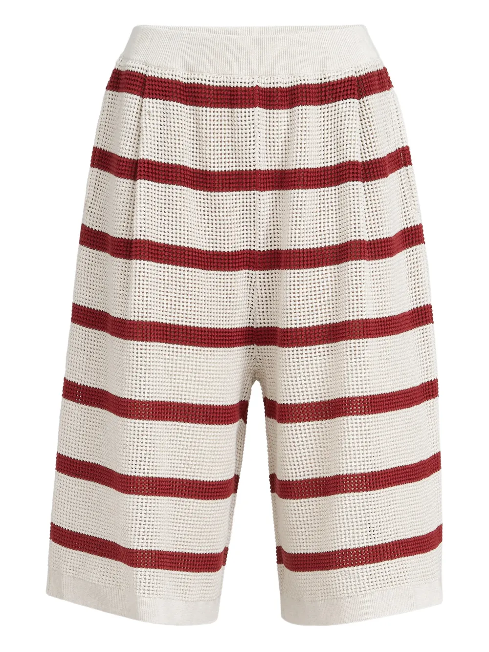 Полосатые шорты-бермуды Brunello Cucinelli, бежевый
Полосатые шорты-бермуды Brunello Cucinelli, бежевый