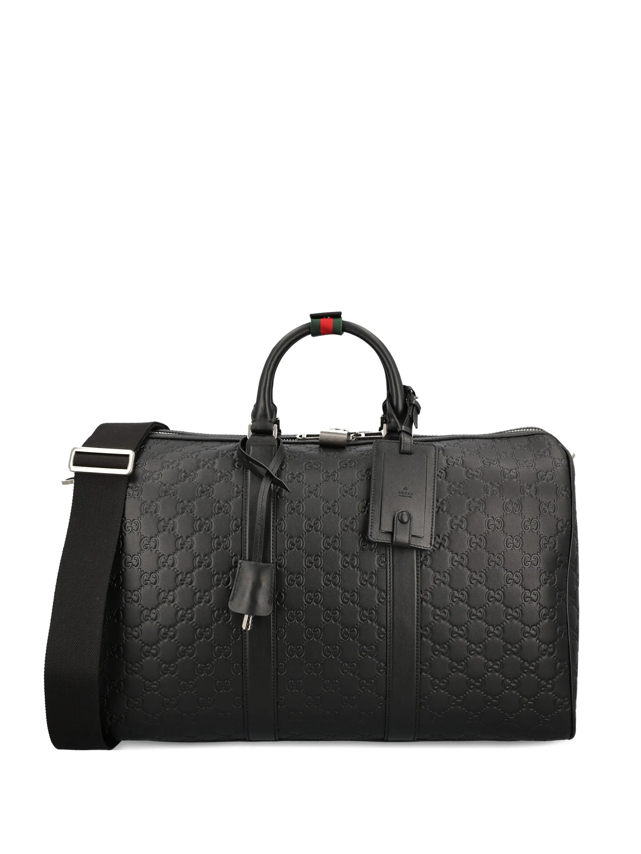 Дорожная сумка среднего размера с тиснением GG Emblem Gucci, черный
Дорожная сумка среднего размера с тиснением GG Emblem Gucci, черный