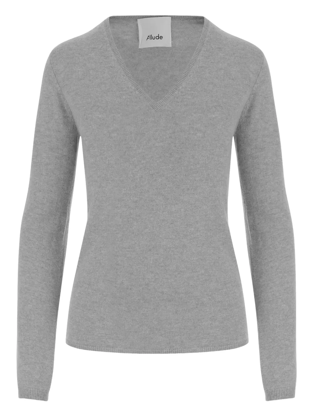 Свитер в рубчик с V-образным вырезом ALLUDE, серый
Свитер в рубчик с V-образным вырезом ALLUDE, серый
