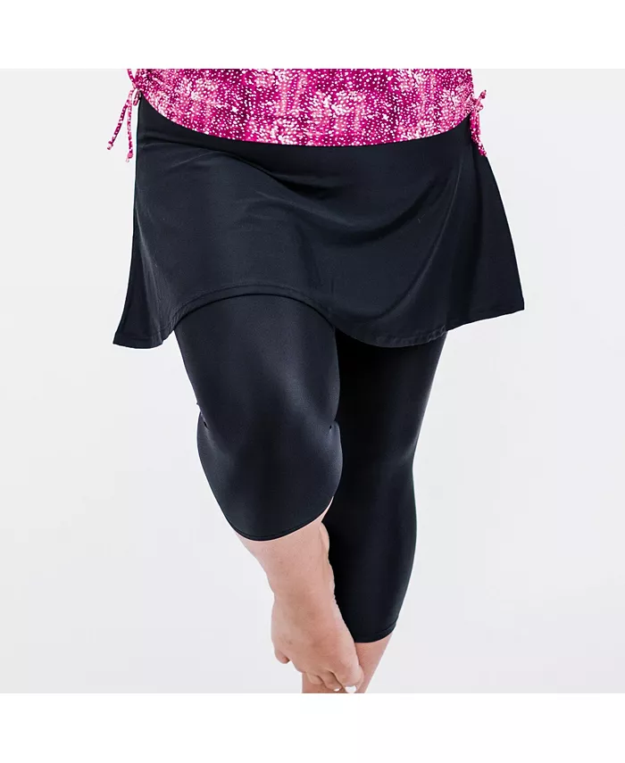 Пляжная юбка-шорты с расклешенным низом и капри для полных Calypsa, черный
Пляжная юбка-шорты с расклешенным низом и капри для полных Calypsa, черный