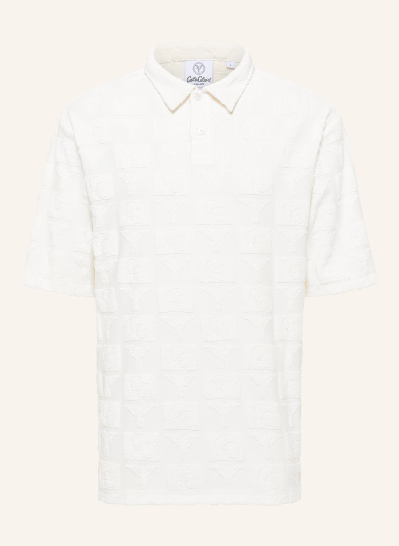 Рубашка поло oversize с махровыми вставками echner Carlo Colucci, белый
Рубашка поло oversize с махровыми вставками echner Carlo Colucci, белый