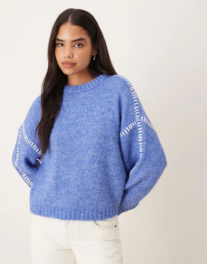 Вязаный джемпер JDY с декоративной отделкой синего цвета
Вязаный джемпер JDY с декоративной отделкой синего цвета