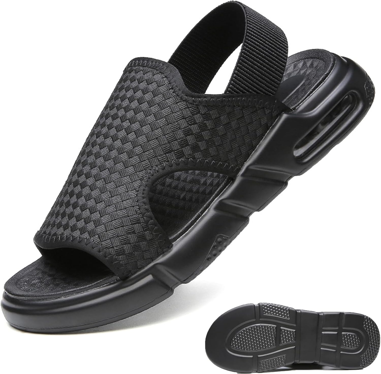 Мужские летние сандалии с мягкой подошвой, черные, плетеные, открытый носок, дышащие, для улицы, противоскользящие, пляжные, повседневные, с эффектом увеличения роста Angrymonkey
Мужские летние сандалии с мягкой подошвой, черные, плетеные, открытый носок, дышащие, для улицы, противоскользящие, пляжные, повседневные, с эффектом увеличения роста Angrymonkey