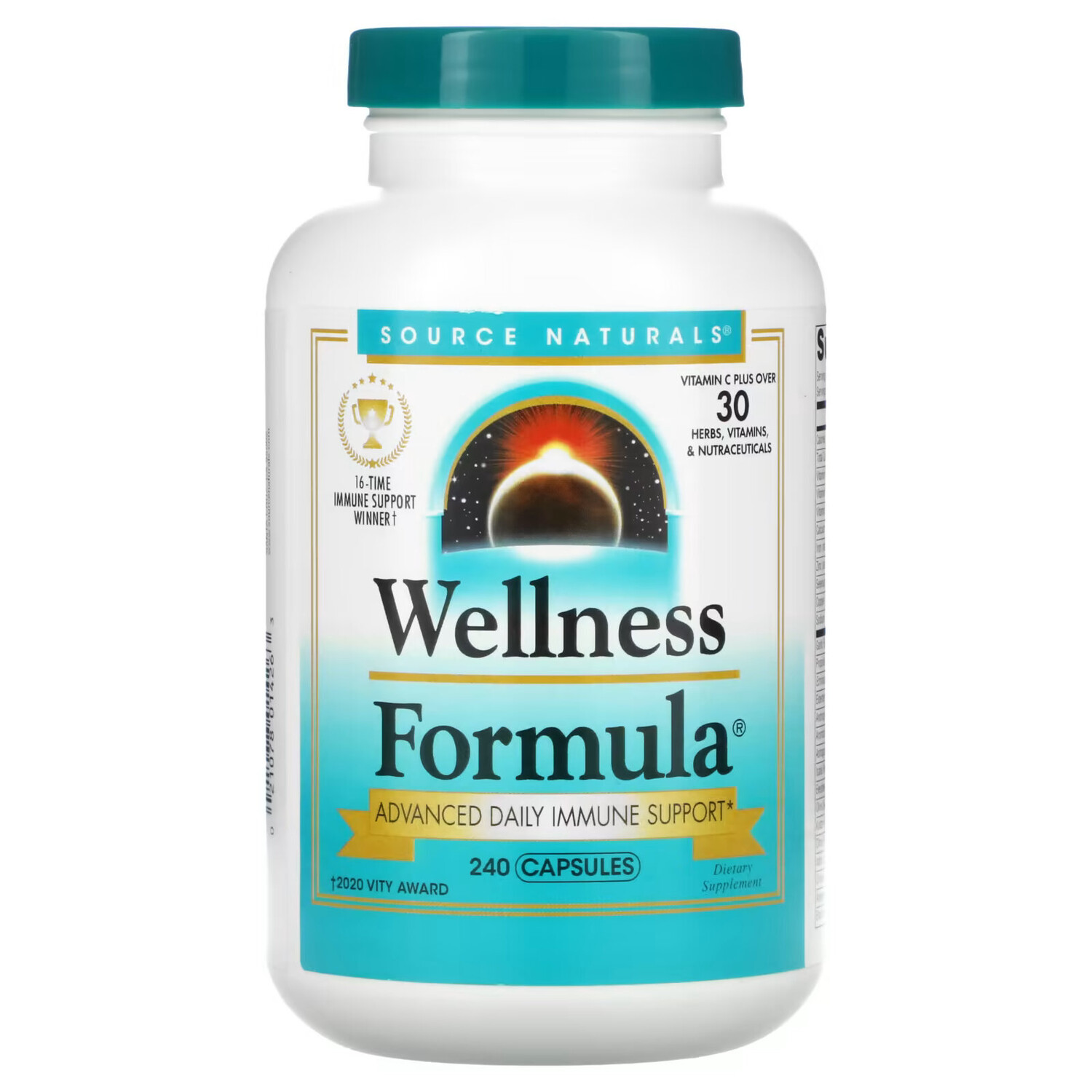 Source Naturals, Wellness Formula, ежедневная иммунная поддержка, 240 капсул
Source Naturals, Wellness Formula, ежедневная иммунная поддержка, 240 капсул