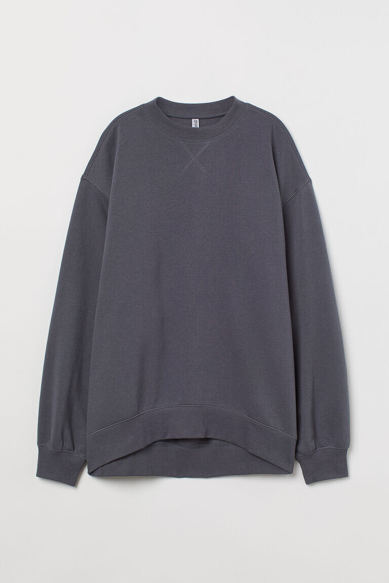 Толстовка оверсайз H&M, серый
Толстовка оверсайз H&M, серый