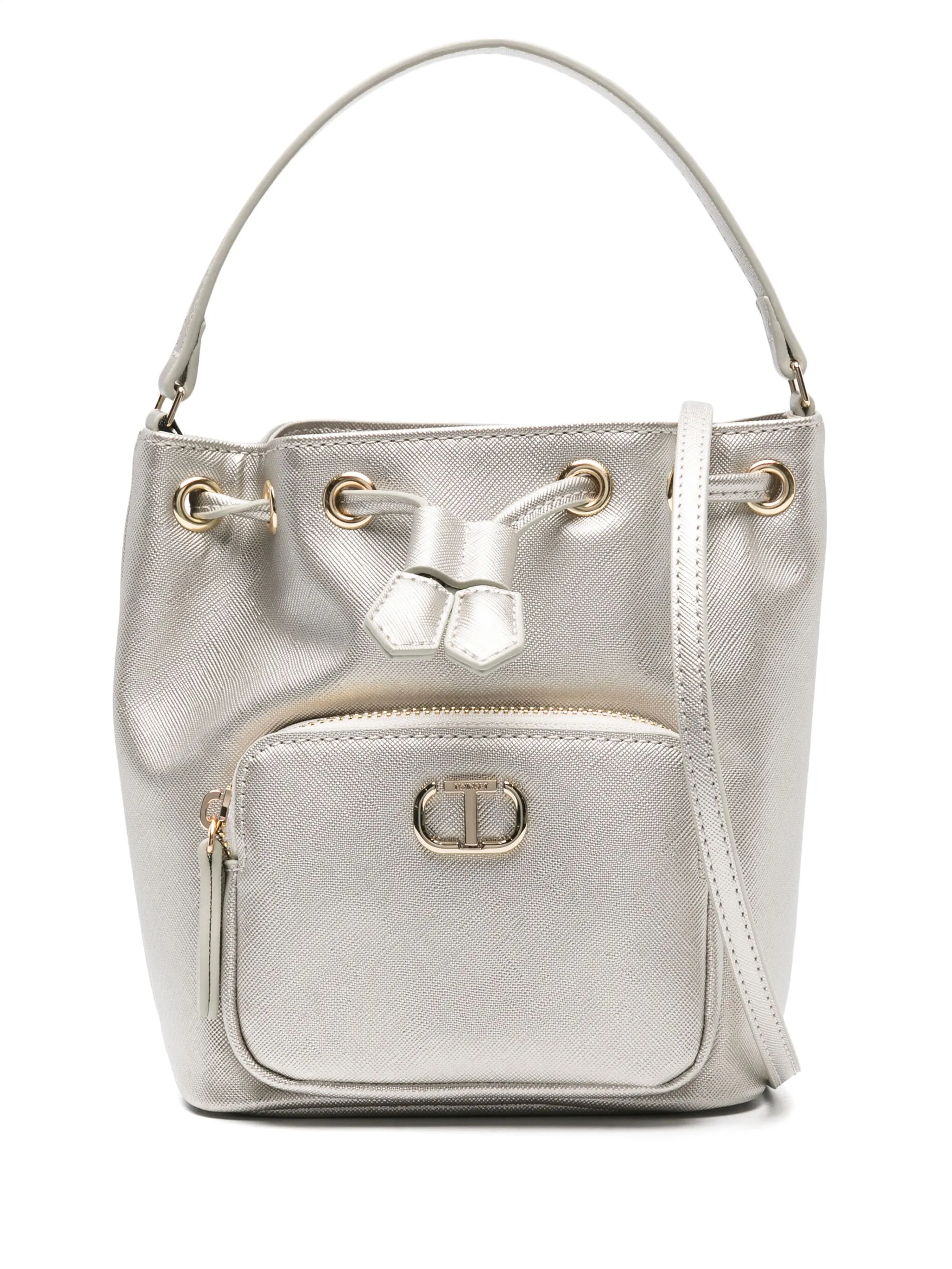 Сумка-ведро Portatutto с кулиской Twinset, серебристый
Сумка-ведро Portatutto с кулиской Twinset, серебристый