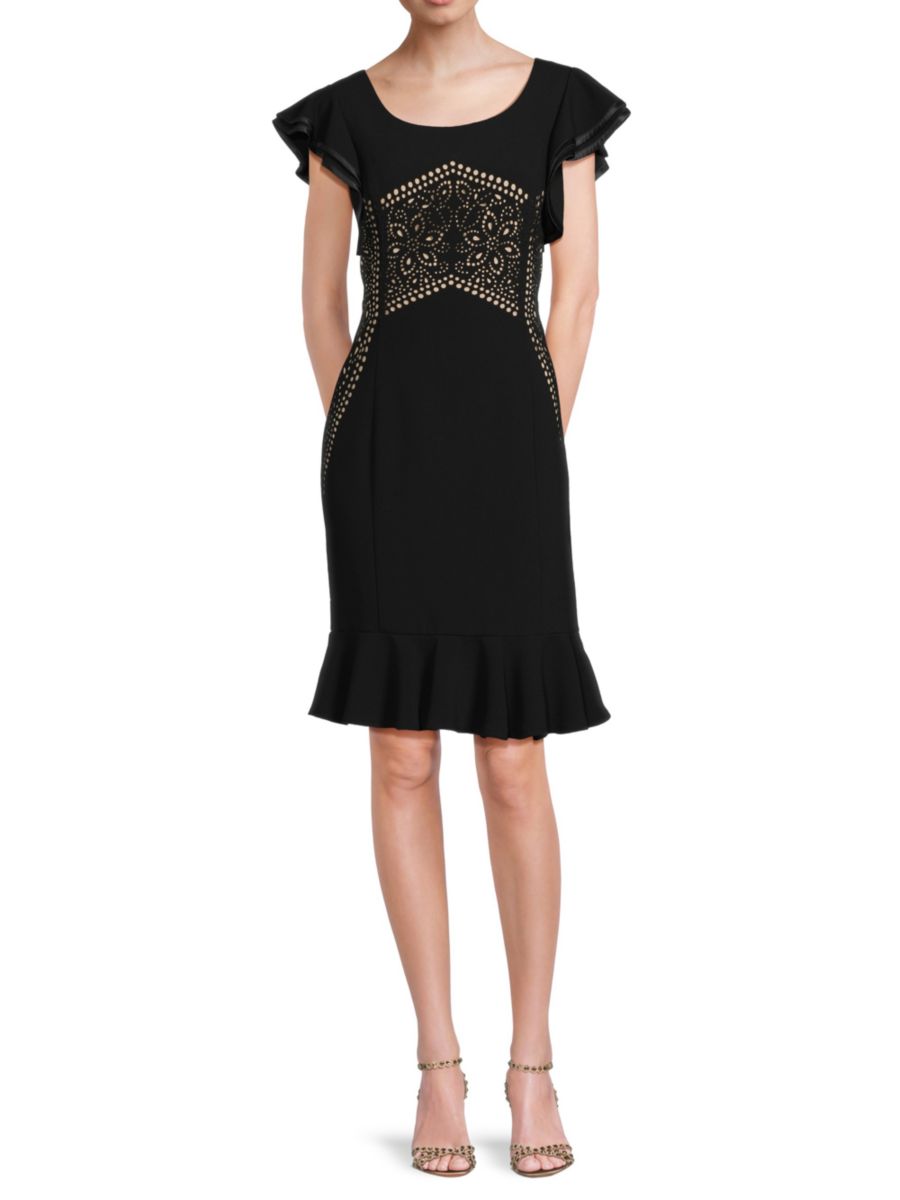 Платье-футляр с лазерной резкой Focus by Shani, черный
Платье-футляр с лазерной резкой Focus by Shani, черный