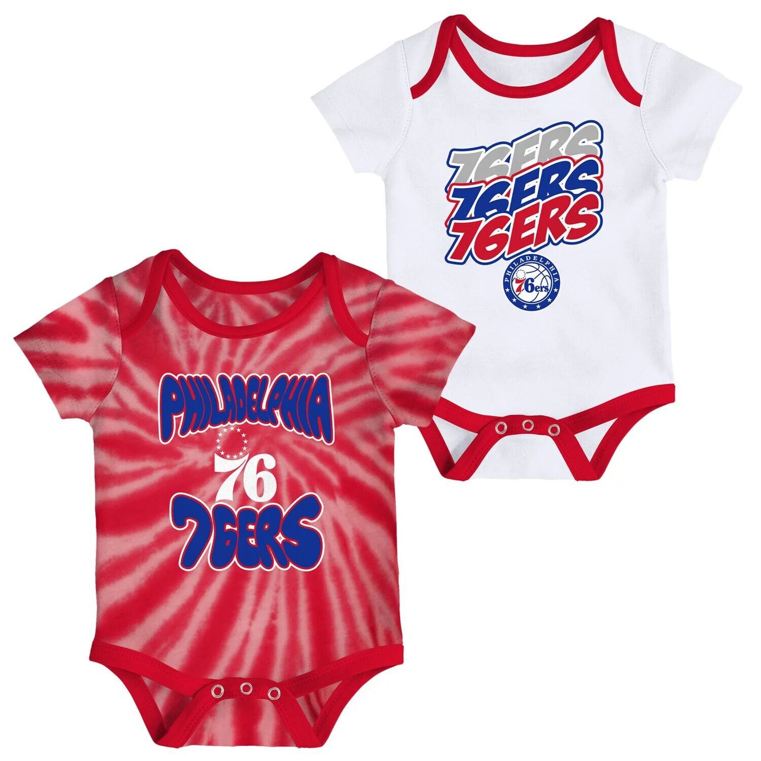 Комплект из двух боди Infant White/Red Philadelphia 76ers Tie-Dye Outerstuff
Комплект из двух боди Infant White/Red Philadelphia 76ers Tie-Dye Outerstuff