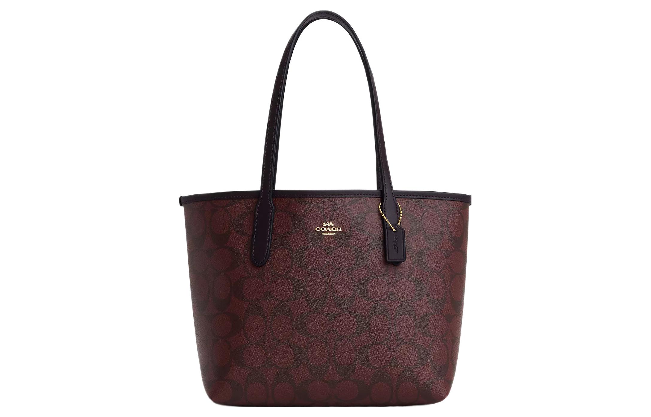 COACH Городская сумка-тоут из прорезиненного хлопка с гладкой кожей
COACH Городская сумка-тоут из прорезиненного хлопка с гладкой кожей