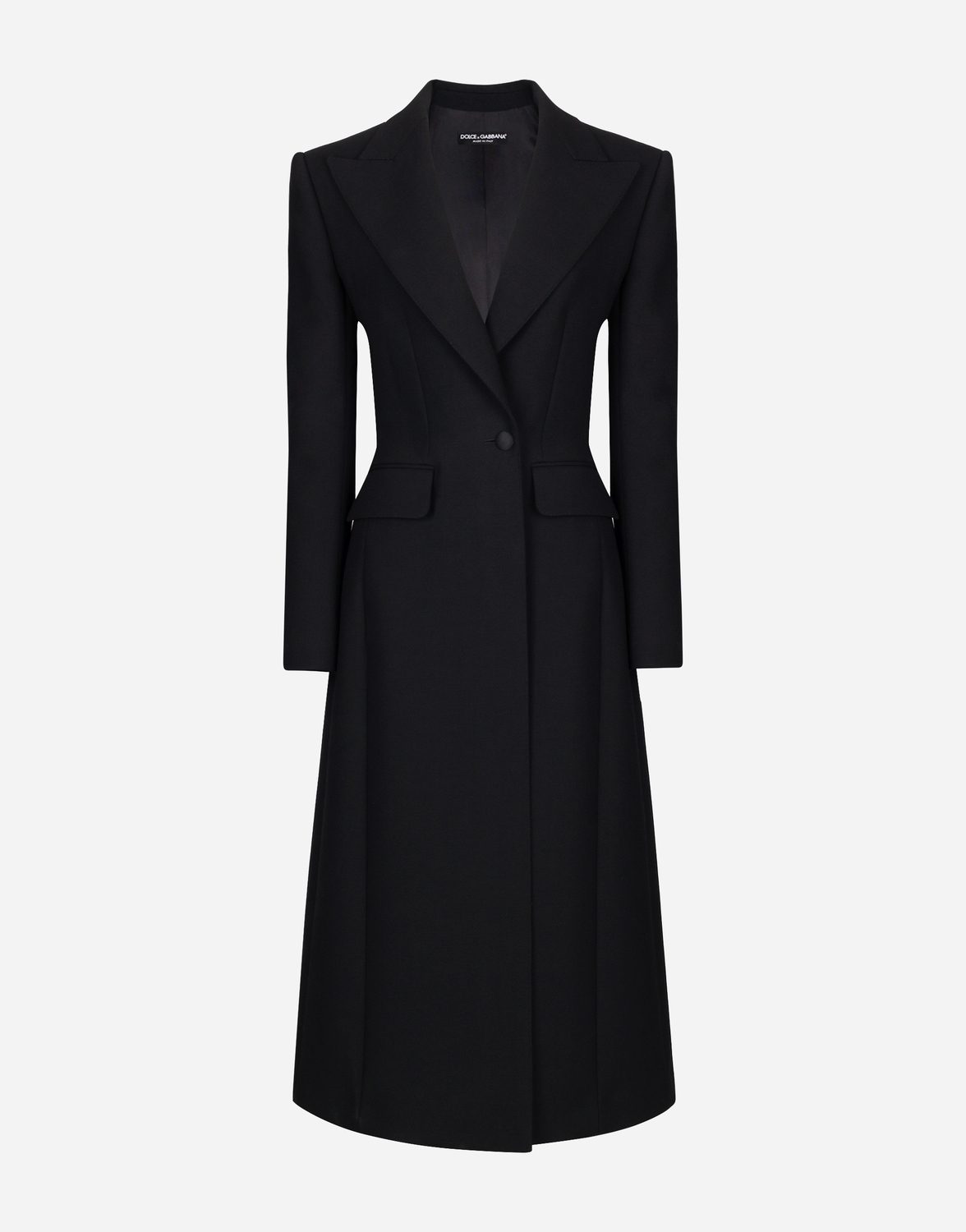 Длинное однобортное пальто из шерстяного кадди Dolce & Gabbana, черный
Длинное однобортное пальто из шерстяного кадди Dolce & Gabbana, черный