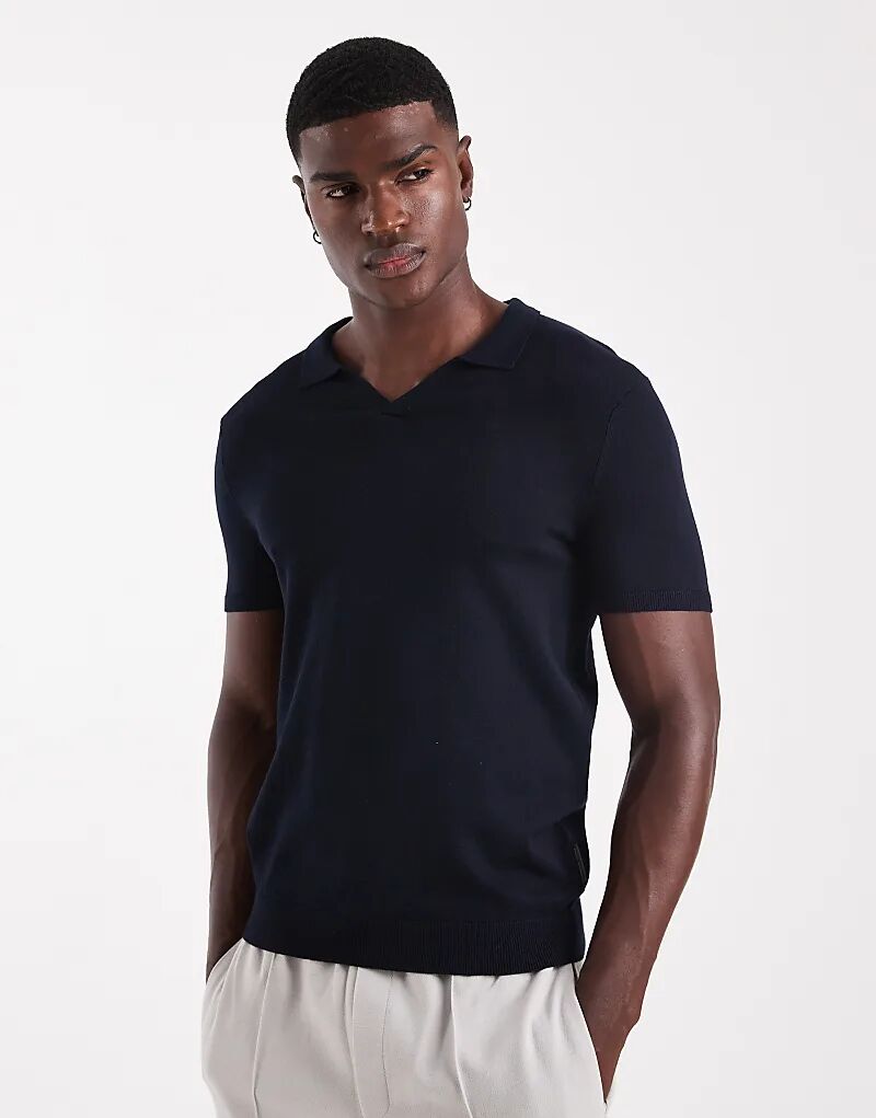 Рубашка поло с короткими рукавами и открытым воротником French Connection темно-синего цвета
Рубашка поло с короткими рукавами и открытым воротником French Connection темно-синего цвета