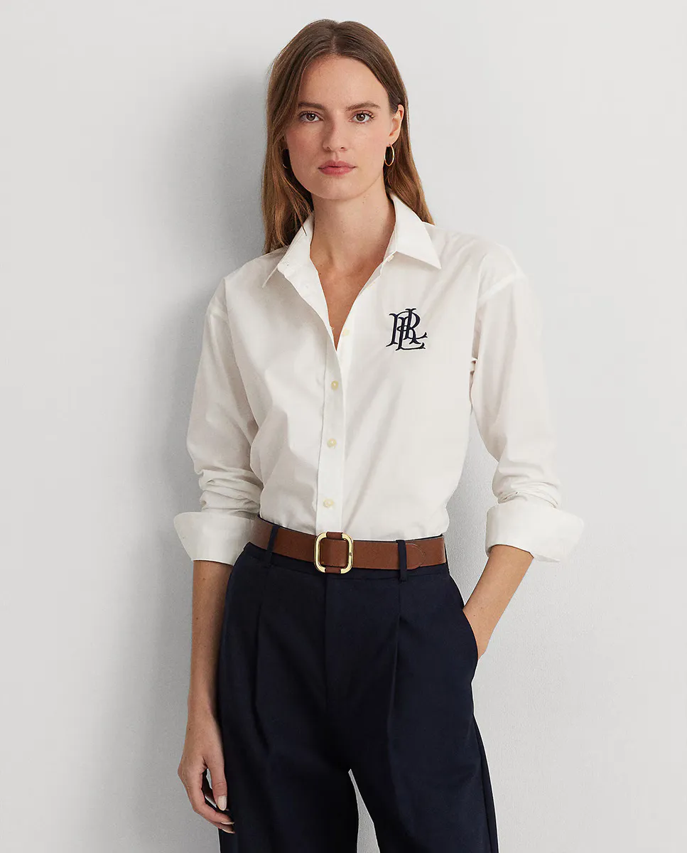 Женская хлопковая рубашка с длинным рукавом Lauren Ralph Lauren, белый
Женская хлопковая рубашка с длинным рукавом Lauren Ralph Lauren, белый