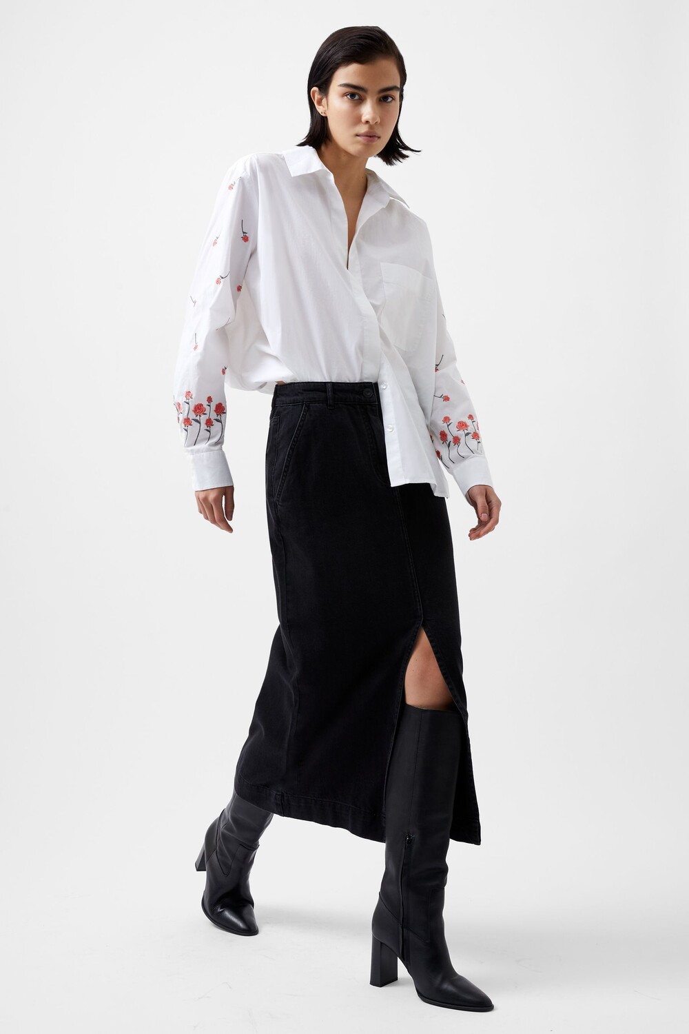 Вышитая Родосом рубашка French Connection, белый
Вышитая Родосом рубашка French Connection, белый