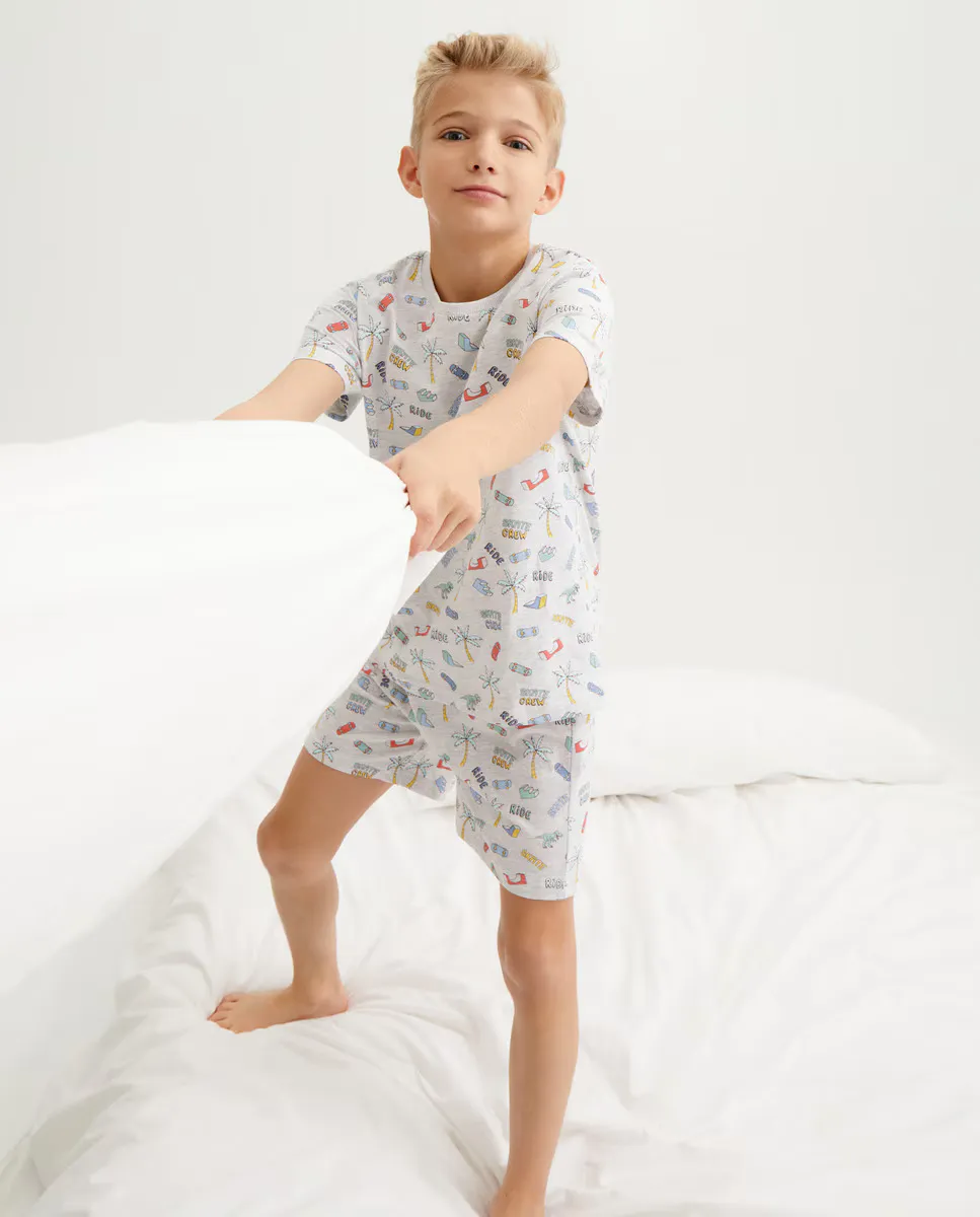 Короткая пижама для мальчика с комбинированным принтом Cotton Juice, многоцветный
Короткая пижама для мальчика с комбинированным принтом Cotton Juice, многоцветный