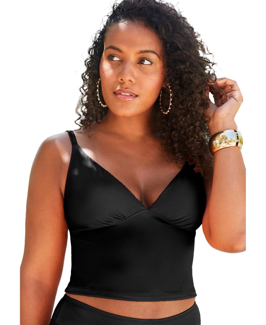 Женский укороченный топ-танкини Essential Swimsuits for All, Black
Женский укороченный топ-танкини Essential Swimsuits for All, Black