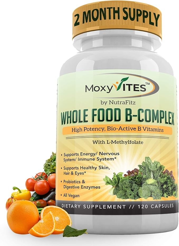 Витамины группы B MoxyVites Whole Food, 120 капсул
Витамины группы B MoxyVites Whole Food, 120 капсул