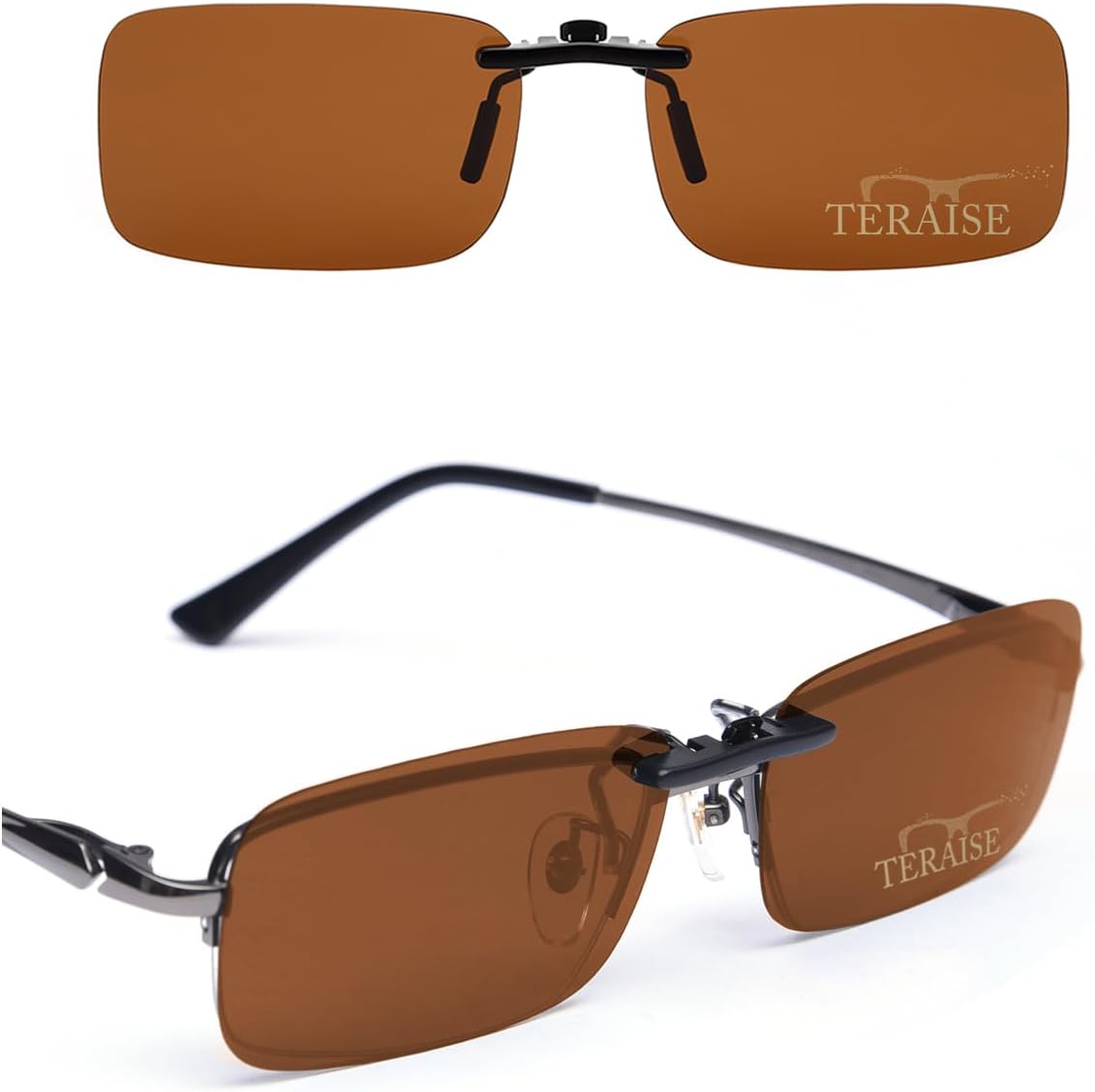 Поляризованные солнцезащитные очки TERAISE с зажимом для ношения поверх очков с диоптриями, с защитой от бликов и УФ-излучения UV400, подходят для мужчин и женщин, для вождения, путешествий и отдыха на природе, Brown
Поляризованные солнцезащитные очки TERAISE с зажимом для ношения поверх очков с диоптриями, с защитой от бликов и УФ-излучения UV400, подходят для мужчин и женщин, для вождения, путешествий и отдыха на природе, Brown