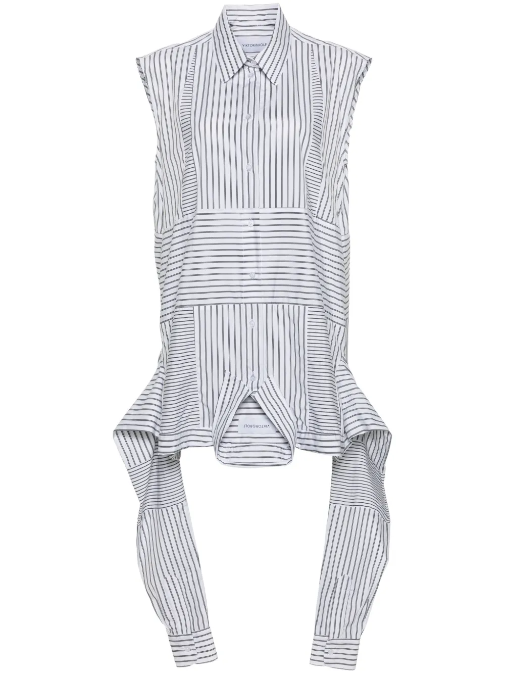 Полосатое платье-рубашка Upside Down Viktor & Rolf, белый
Полосатое платье-рубашка Upside Down Viktor & Rolf, белый