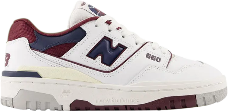 Кроссовки New Balance 550 Big Kid 'White Burgundy Navy', белый
Кроссовки New Balance 550 Big Kid 'White Burgundy Navy', белый