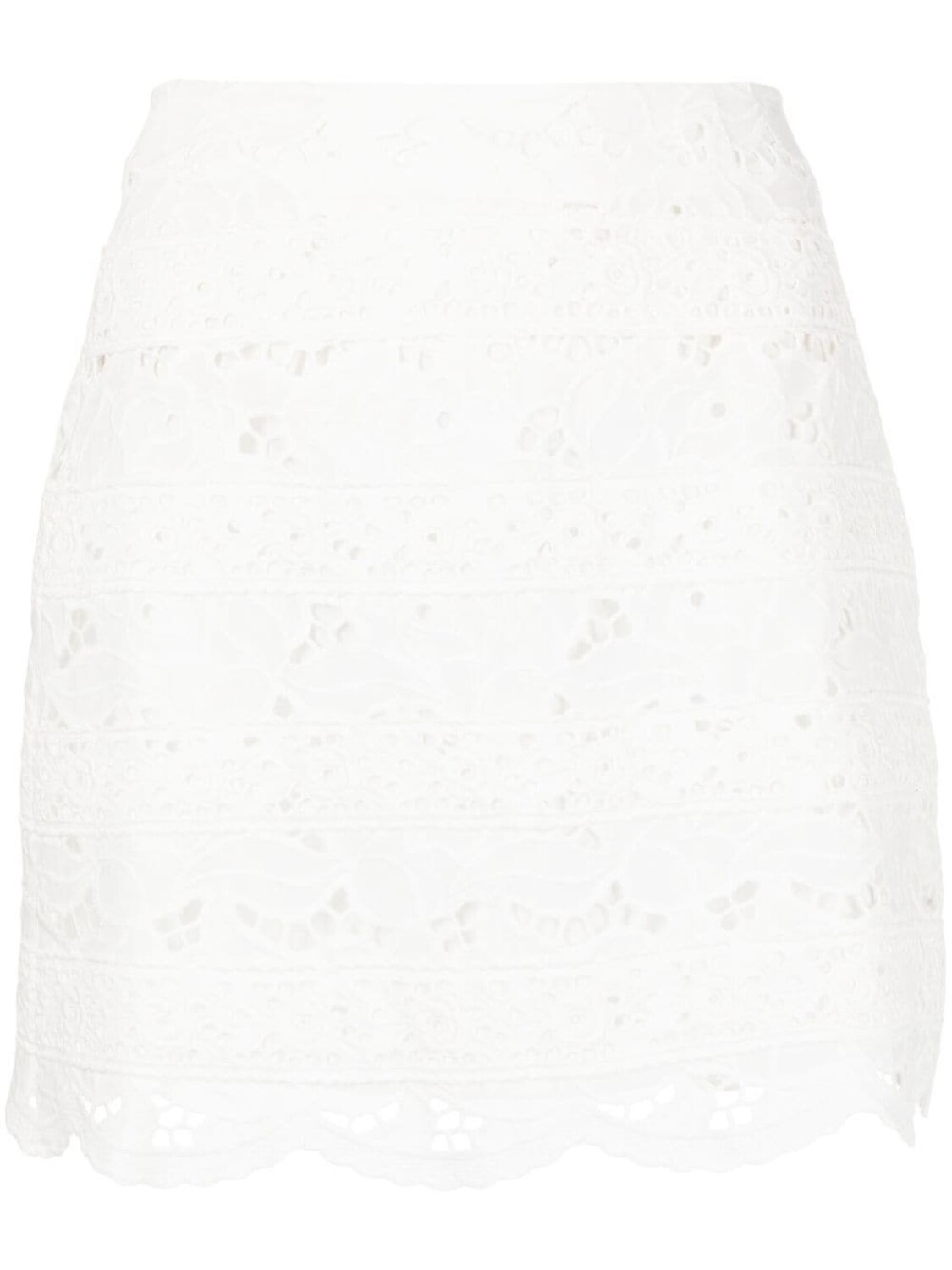 Юбка мини с английской вышивкой Goen.J, белый 
Юбка мини с английской вышивкой Goen.J, белый