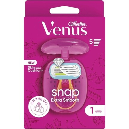 Бритвенный станок Venus Gillette Extra Smooth Snap 1 маленькая ручка 1 сменное лезвие 5 лезвий
Бритвенный станок Venus Gillette Extra Smooth Snap 1 маленькая ручка 1 сменное лезвие 5 лезвий