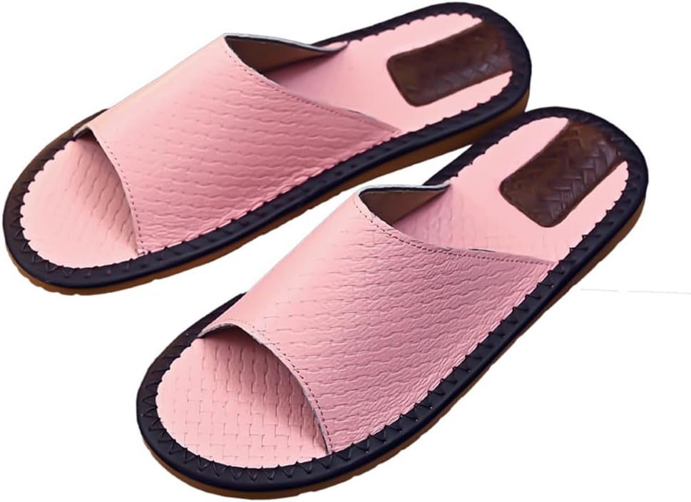 Унисекс тапочки YCZHD из коровьей кожи, домашние тапочки с открытым носком, кожаные шлепанцы на плоской подошве, повседневная обувь для дома, спальни и офиса, кожаные семейные/сандалии (Размер: EU 35/36, Цвет: Розовый)
Унисекс тапочки YCZHD из коровьей кожи, домашние тапочки с открытым носком, кожаные шлепанцы на плоской подошве, повседневная обувь для дома, спальни и офиса, кожаные семейные/сандалии (Размер: EU 35/36, Цвет: Розовый)