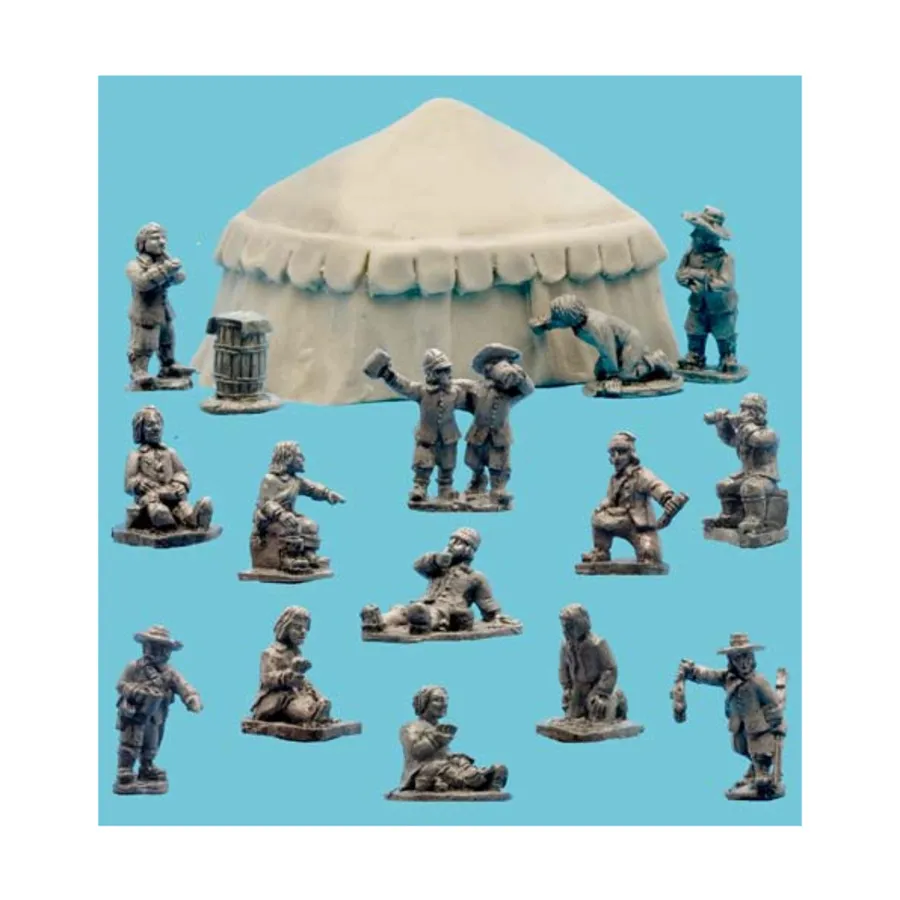 Лагерный набор, Historical Miniatures - English Civil War (15mm)
Лагерный набор, Historical Miniatures - English Civil War (15mm)