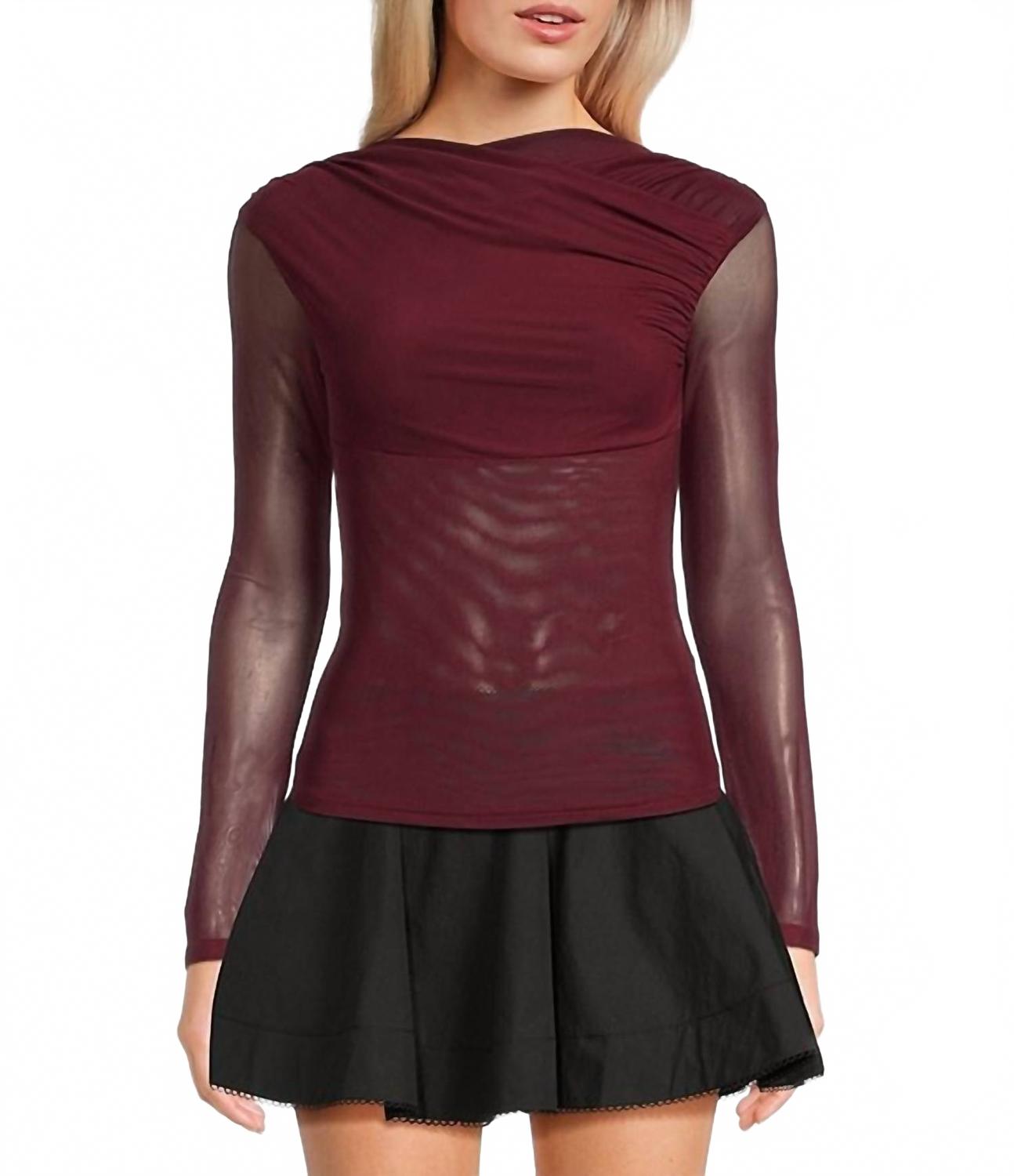 NIA Сетчатый топ с длинными рукавами Aria, цвет «Кьянти»
NIA Сетчатый топ с длинными рукавами Aria, цвет «Кьянти»