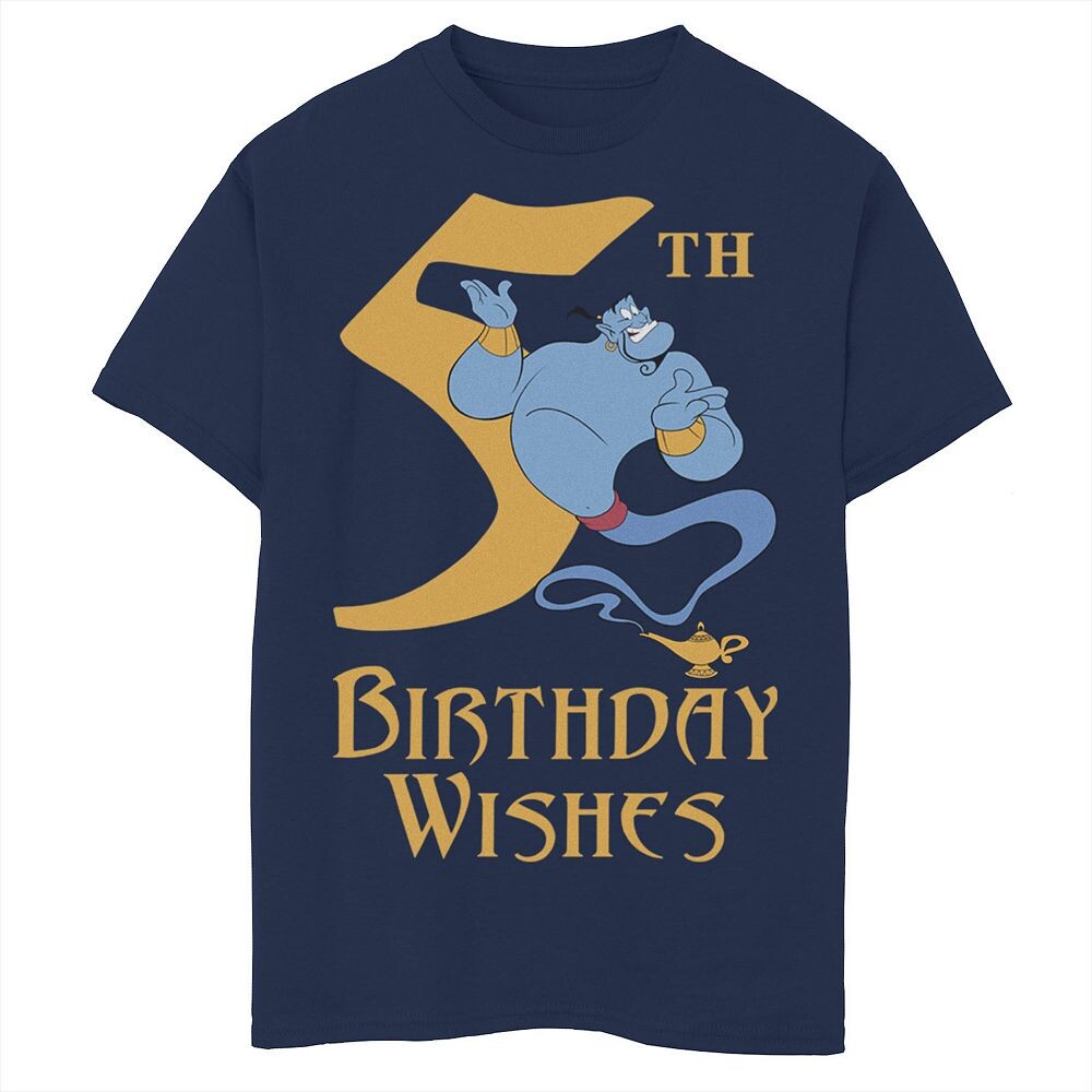 Футболка с изображением Джина на 5-летие Джинна для мальчиков 8–20 лет, Disney's Aladdin, темно-синий
Футболка с изображением Джина на 5-летие Джинна для мальчиков 8–20 лет, Disney's Aladdin, темно-синий