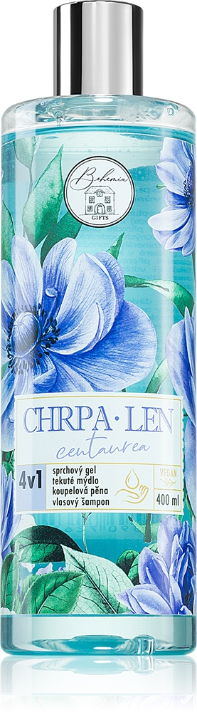 Гель для мытья тела и волос Flower line Centaurea «четыре в одном» Bohemia Gifts & Cosmetics, 400 мл
