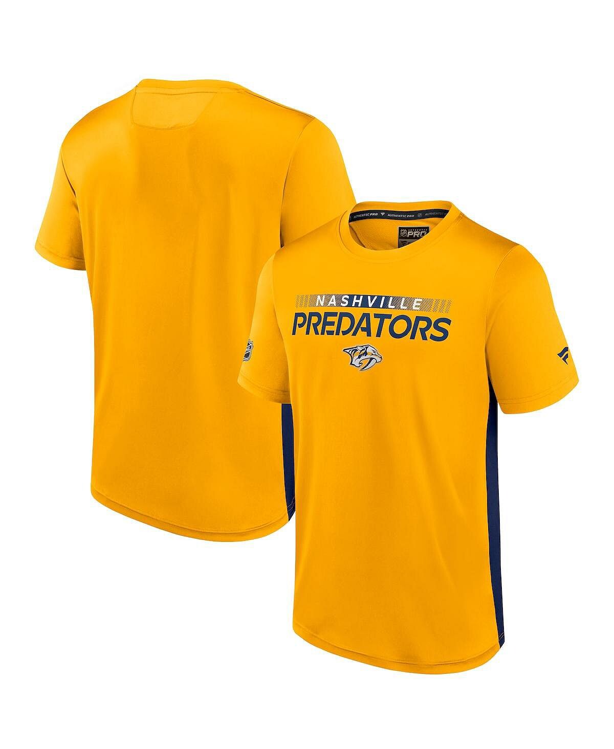 Мужская фирменная золотисто-темно-синяя футболка nashville predators authentic pro rink tech Fanatics, мульти
Мужская фирменная золотисто-темно-синяя футболка nashville predators authentic pro rink tech Fanatics, мульти
