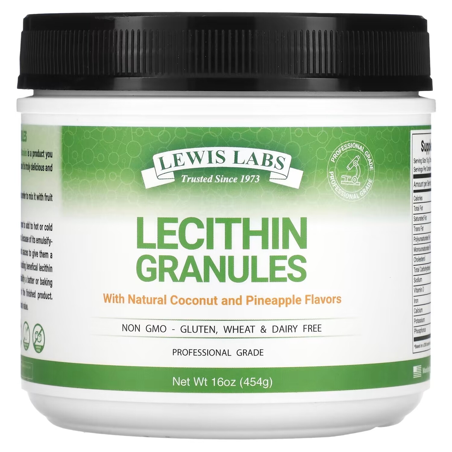 Lewis Labs Lecithin Granules Natural Coconut and Pineapple, 454г
Lewis Labs Lecithin Granules Natural Coconut and Pineapple, 454г