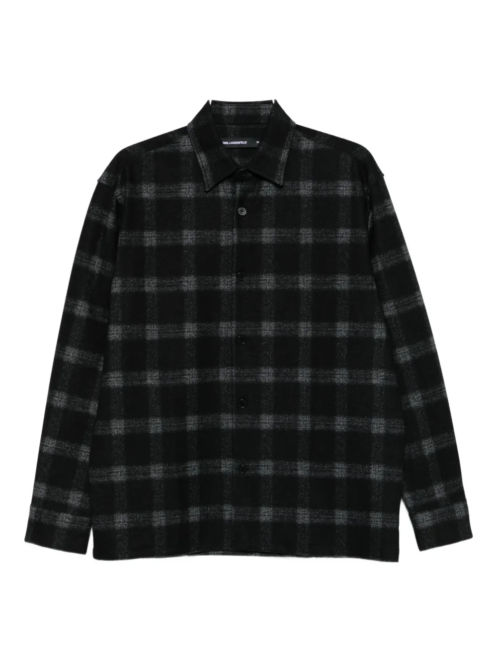Рубашка в клетку KARL LAGERFELD, черный 
Рубашка в клетку KARL LAGERFELD, черный