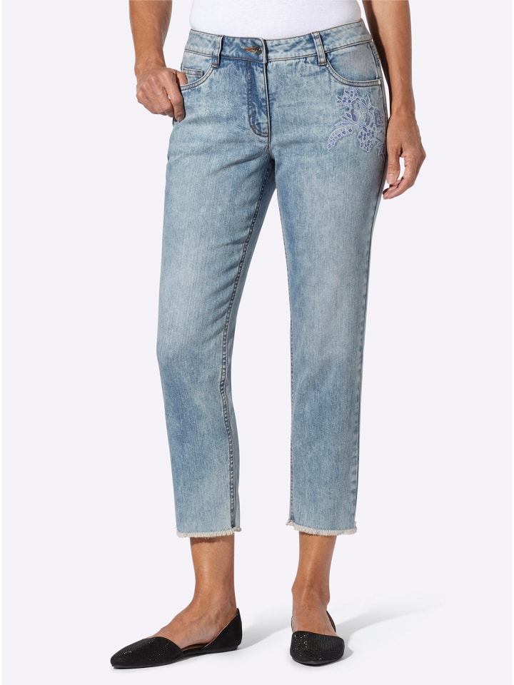 Джинсы 7/8 синего цвета с отбеленными краями WITT WEIDEN
Джинсы 7/8 синего цвета с отбеленными краями WITT WEIDEN