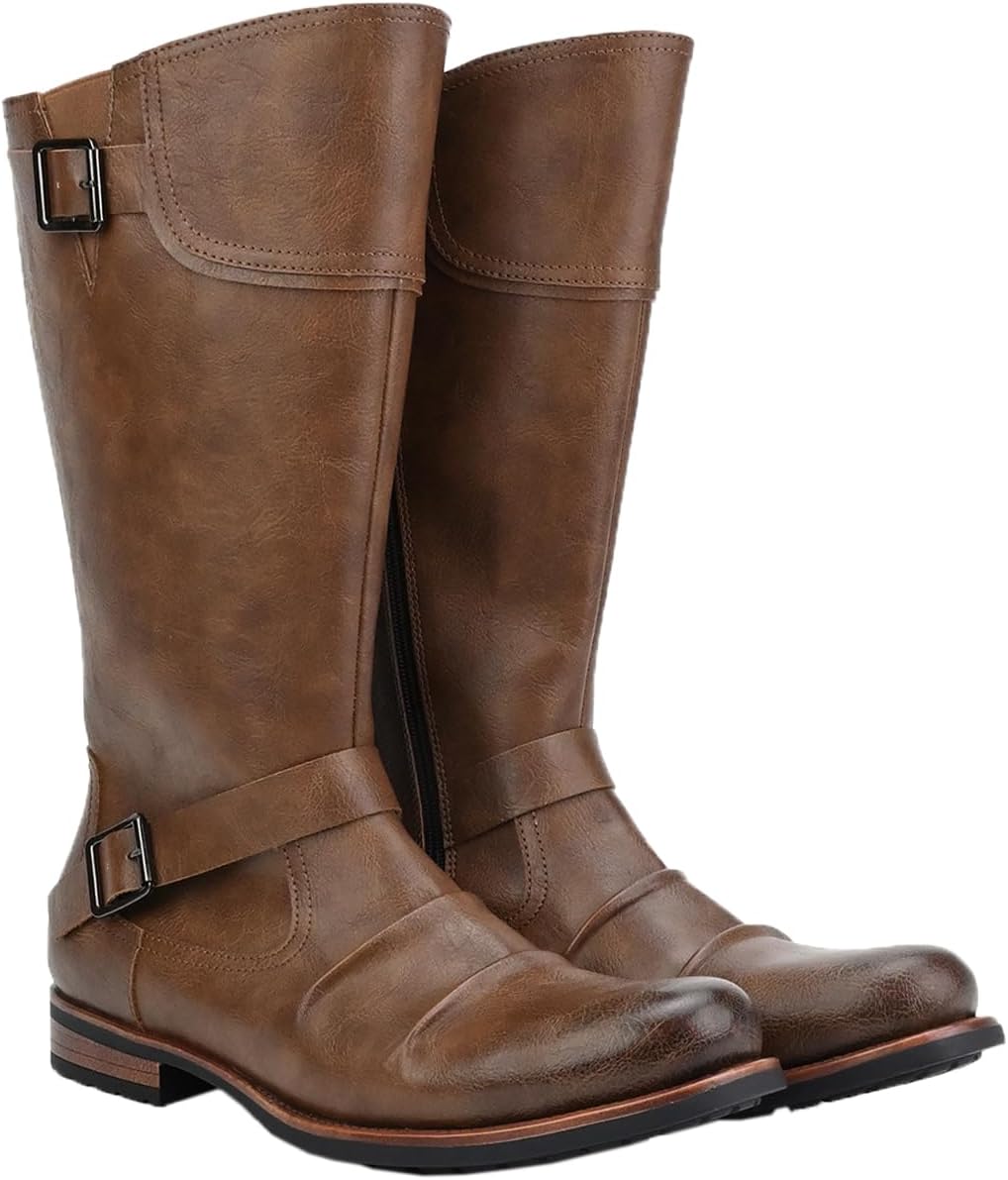 Мужские ботинки для костюмов в стиле Ренессанс и Средневековье, для косплея на Хэллоуин, викинги, пираты, готический костюм, с искусственной кожей и молнией Junqiako, коричневый
Мужские ботинки для костюмов в стиле Ренессанс и Средневековье, для косплея на Хэллоуин, викинги, пираты, готический костюм, с искусственной кожей и молнией Junqiako, коричневый