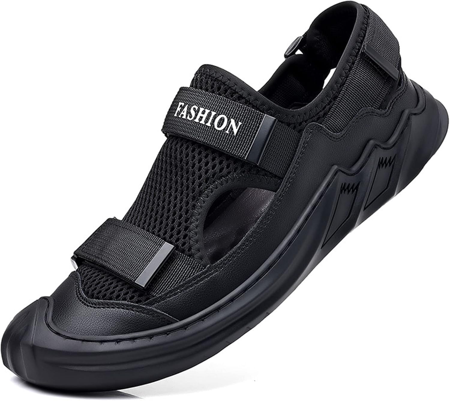 Мужские сандалии с закрытым носком из дышащей сетки, тапочки-рыбака, уличная повседневная обувь, каменные туфли, римские нескользящие пляжные туфли, спортивные походные туфли Msyingl, черный
Мужские сандалии с закрытым носком из дышащей сетки, тапочки-рыбака, уличная повседневная обувь, каменные туфли, римские нескользящие пляжные туфли, спортивные походные туфли Msyingl, черный