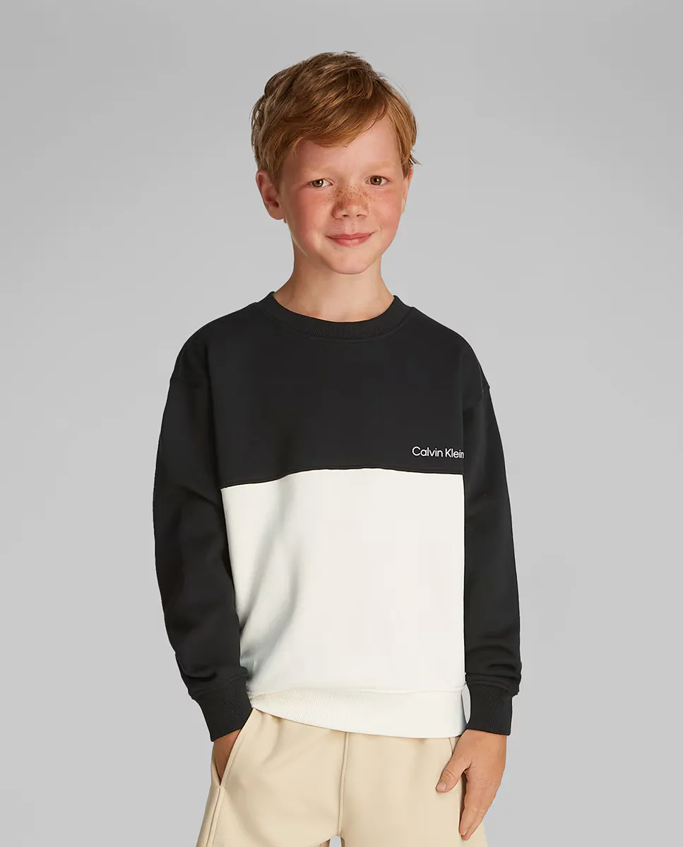 Толстовка с круглым вырезом и цветными блоками для мальчиков Calvin Klein, черный
Толстовка с круглым вырезом и цветными блоками для мальчиков Calvin Klein, черный