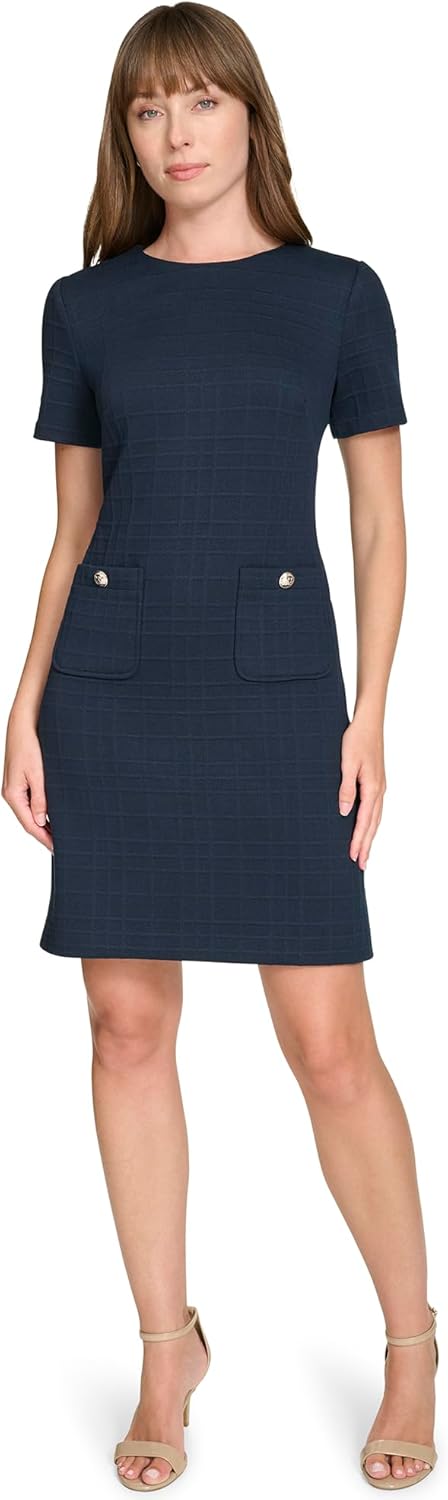 Женское мини-платье Tommy Hilfiger с короткими рукавами и высоким воротом, на пуговицах, Sky Captain
Женское мини-платье Tommy Hilfiger с короткими рукавами и высоким воротом, на пуговицах, Sky Captain