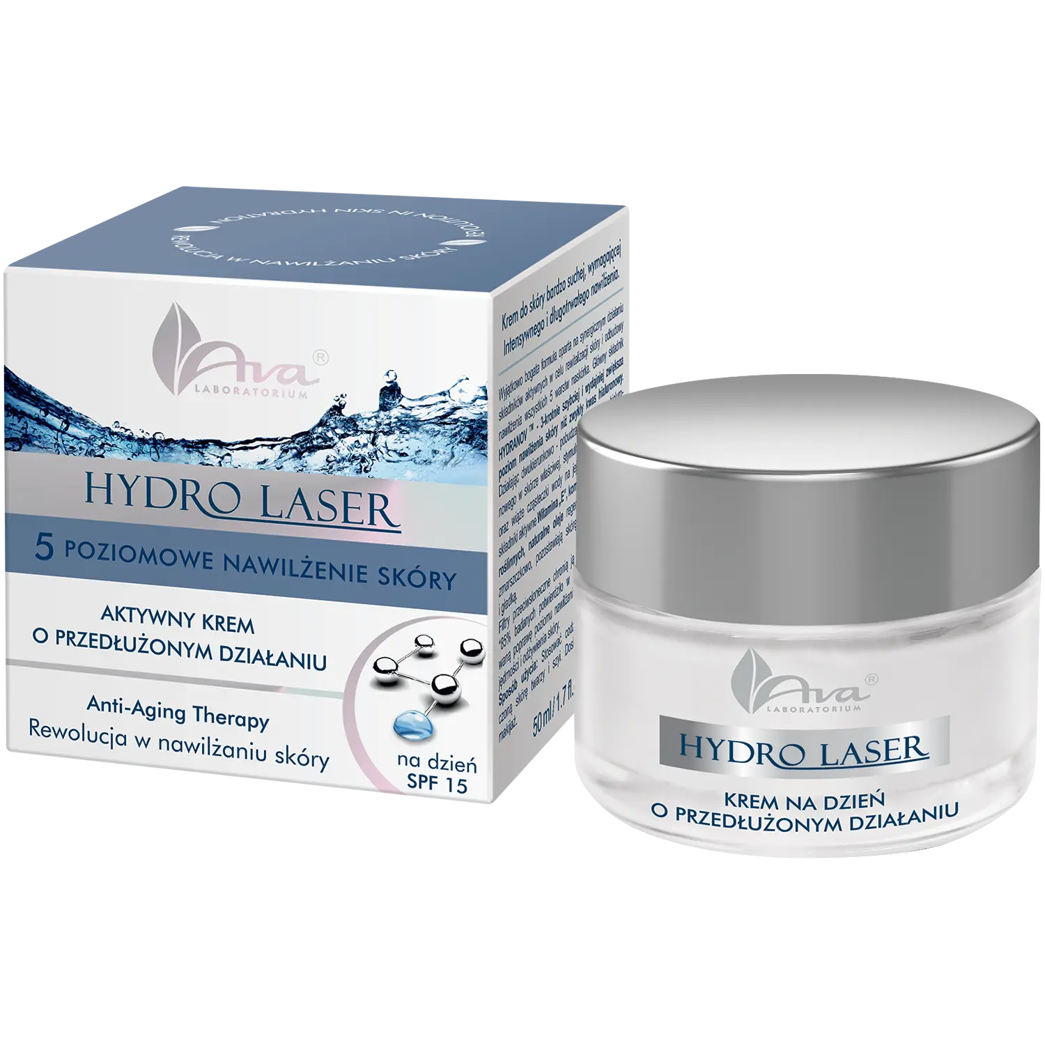 Ava Hydro Laser Дневной крем с SPF 15, 50 мл
Ava Hydro Laser Дневной крем с SPF 15, 50 мл