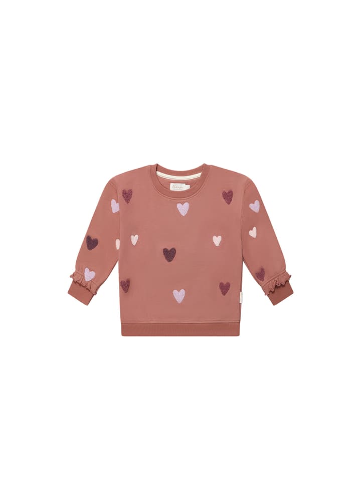 Leevje Свободная махровая толстовка с сердечками светло-бордового цвета
Leevje Свободная махровая толстовка с сердечками светло-бордового цвета