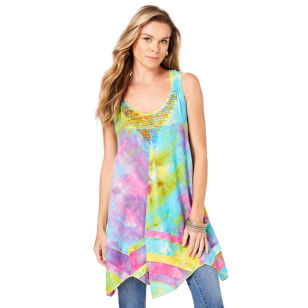 Женская туника больших размеров с присборенной спиной Roaman's, цвет Yellow Multi
Женская туника больших размеров с присборенной спиной Roaman's, цвет Yellow Multi